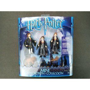 Harry Potter Mini Collection Hermione Ron Crookshanks Figures Mattel 2003 New